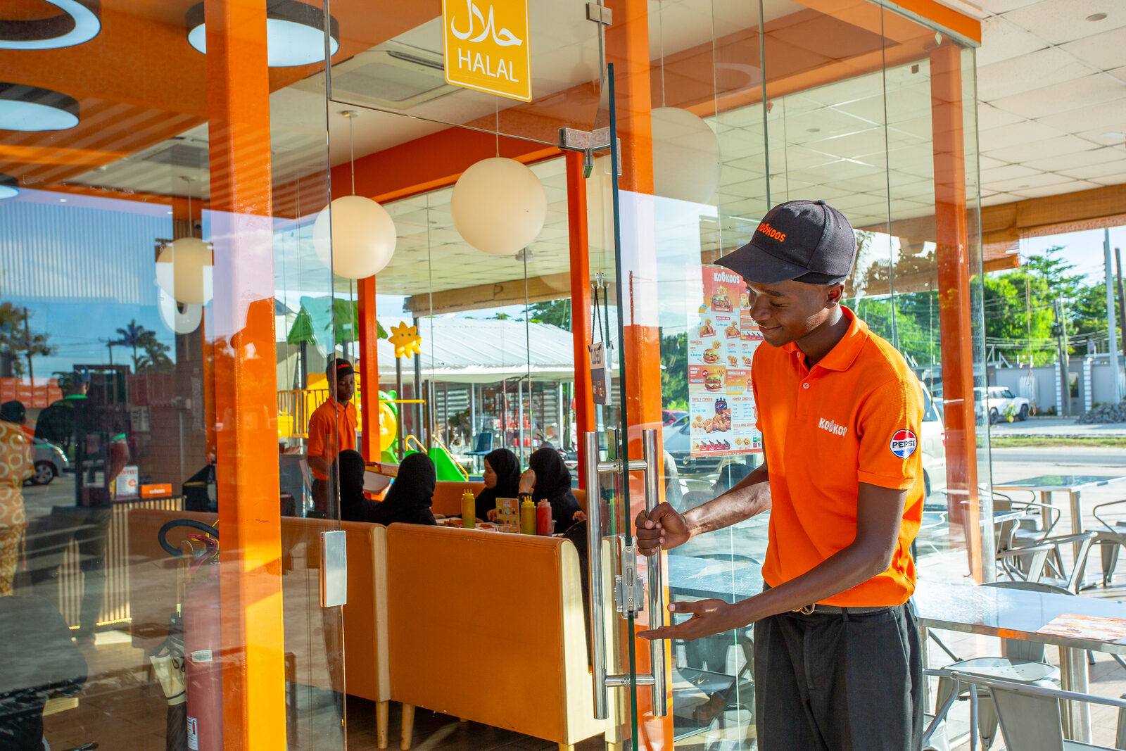 Kookoos staff welcoming guests at the Bahari branch